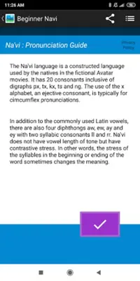Beginner Na'vi android App screenshot 2